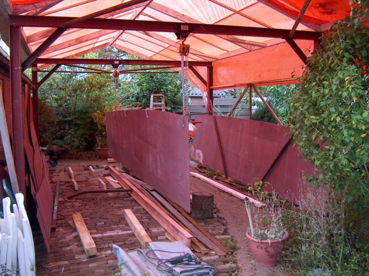 03-10-2004, plaatje ijzer in de takels