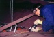 05-12-2004, Richard aan het slijpen op de nieuwe boot