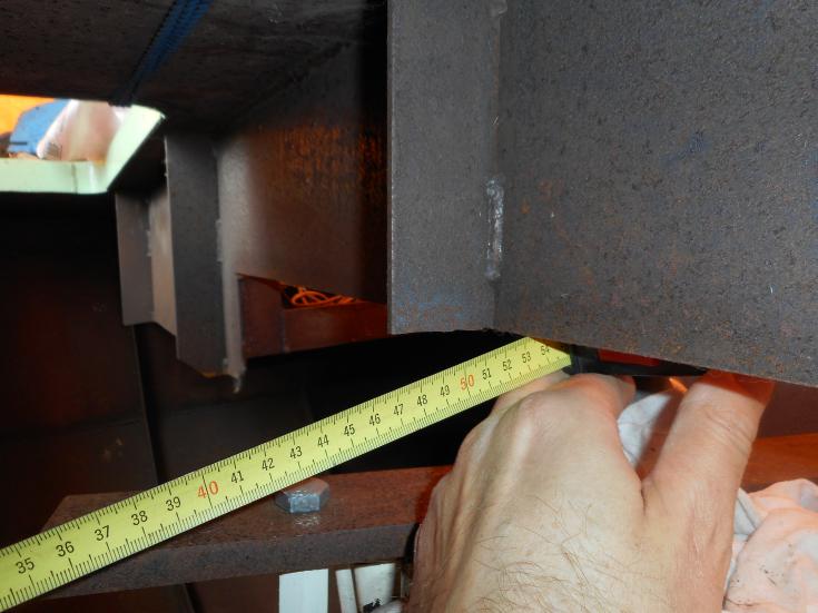 19-04-2015, Afstand spiegel achterste spant detail